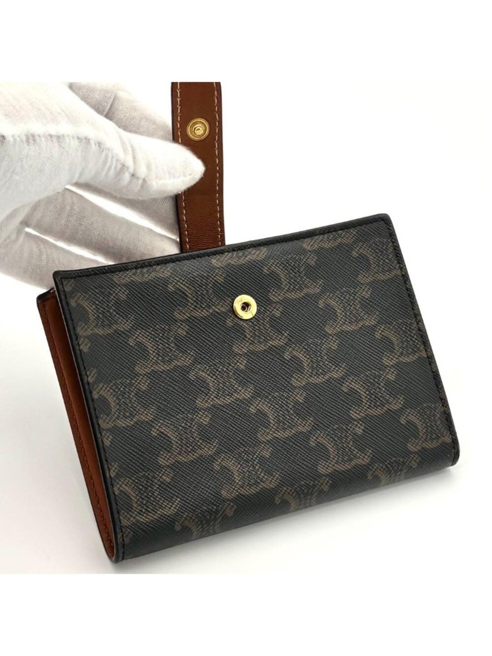 ★SOLD★ Celine Wallet Strap All Over Pattern Black - Picture 3 of 11
